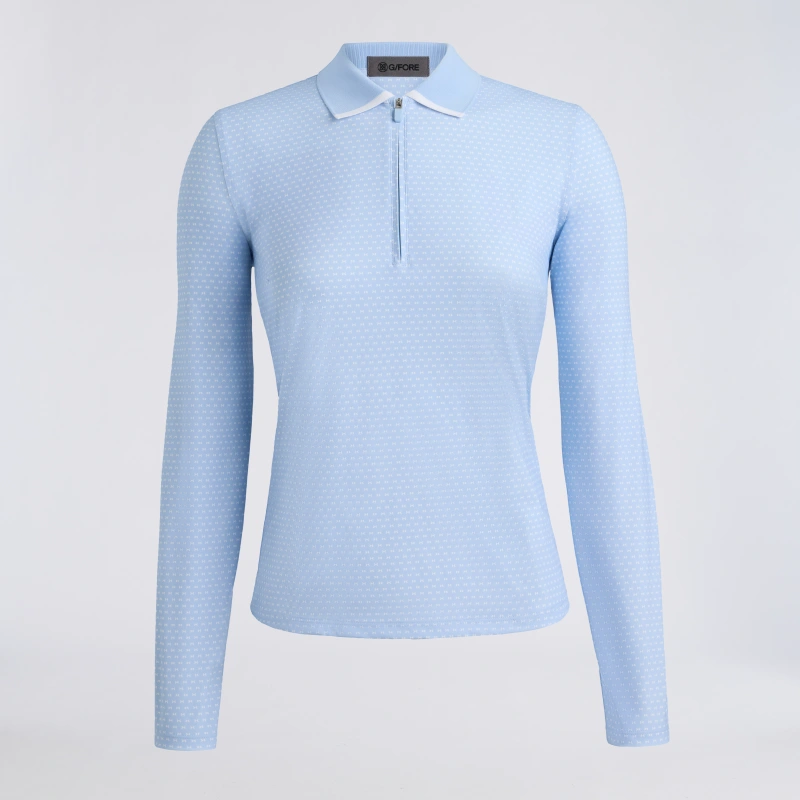 GEO 2 SILKY TECH NYLON LONG SLEEVE 1/4 ZIP POLO | WOMEN'S POLO