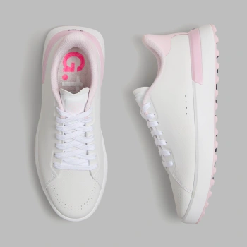 WOMEN'S LTD RELEASE G.112 PERFORATED KILTIE GOLF SHOE in Snow / Blush