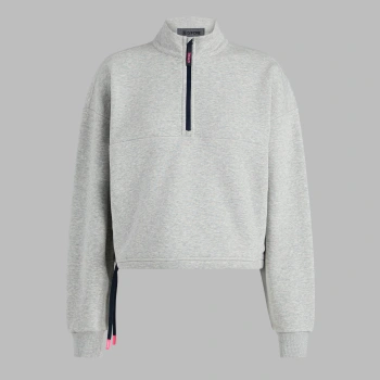 FRENCH TERRY 1/4 ZIP PULLOVER in NIMBUS MELANGE