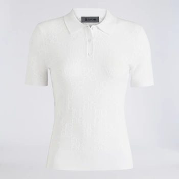 POINTELLE G JUMPER POLO in Snow