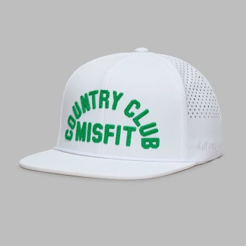 COUNTRY CLUB MISFIT PERFORATED DELTA HAT in Snow