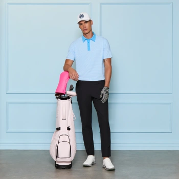 Alternative image of FEEDER STRIPE FINE TECH JERSEY POLO in Azul
