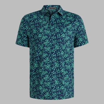 SCATTERED DITZY TECH JERSEY POLO in Clover
