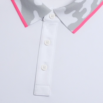 Alternative image of CAMO COLLAR PERFORMANCE PIQU&Eacute; POLO in Snow