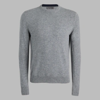CASHMERE CREWNECK JUMPER in NIMBUS MELANGE