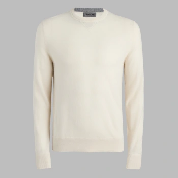 CASHMERE CREWNECK JUMPER in PUMICE