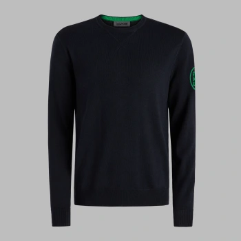 CIRCLE G'S MERINO WOOL CREWNECK JUMPER in Ink