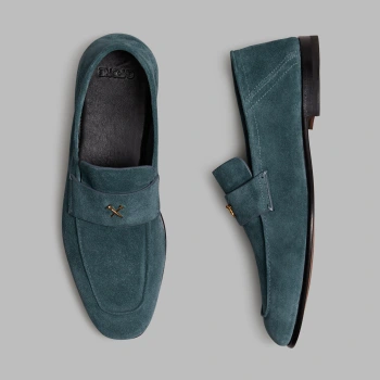 MEN'S METAL TEES SUEDE FLEX LOAFER in SEAFOAM