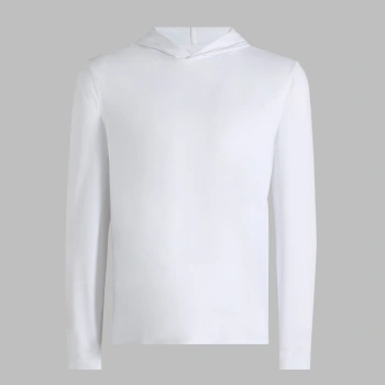 M&Eacute;LANGE ICE NYLON HOODIE in SNOW MELANGE