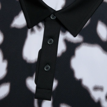 Alternative image of BLUR FLORAL TECH JERSEY POLO in Onyx