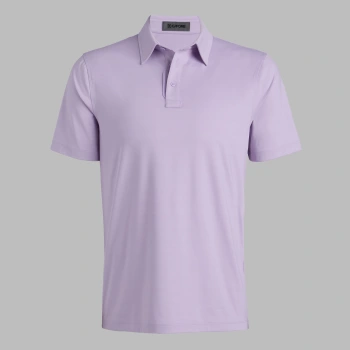 M&Eacute;LANGE ICE NYLON POLO in IRIS MELANGE