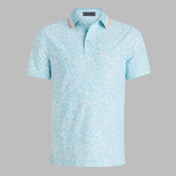SCRIBBLE TECH JERSEY POLO in CENOTE