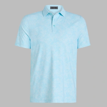 HYDRANGEA TECH JERSEY POLO in CENOTE