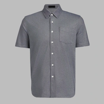 OXFORD PIQU&Eacute; SHIRT in Twilight