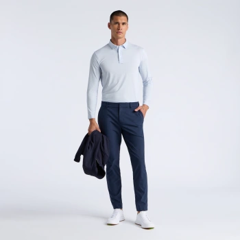Alternative image of DELTA DOT JACQUARD LONG SLEEVE POLO in BAJA
