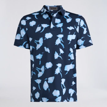 GHOST FLORAL TECH JERSEY POLO in TWILIGHT / BAJA