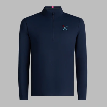 LTD RELEASE TEE TIME BRUSHED BACK TECH 1/4 ZIP PULLOVER in Twilight