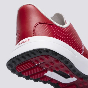Alternative image of WOMEN'S LTD RELEASE G.112 PERFORATED LEATHER SADDLE STRIPE GOLF SHOE in CLASSIC RED / SNOW