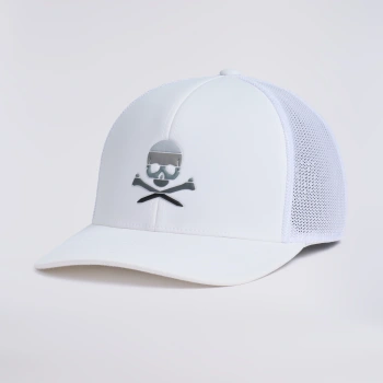 SKULL & TEES MID TRUCKER HAT in Snow