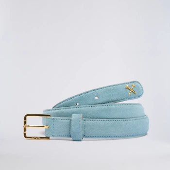 WOMEN'S METAL TEES SUEDE BELT in SEAFOAM