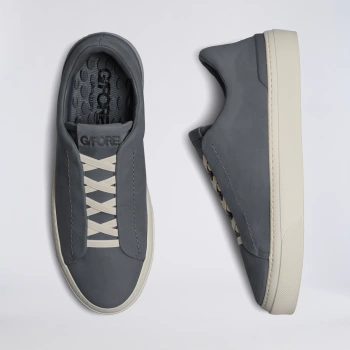 MEN'S ENDEAVOUR SLIP ON LEATHER SNEAKER in MONUMENT
