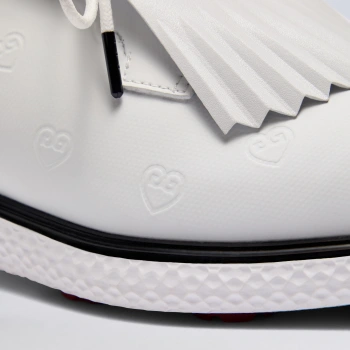 Alternative image of WOMEN'S LTD RELEASE GALLIVAN2R DEBOSSED HEART G'S KILTIE GOLF SHOE in Snow / Onyx