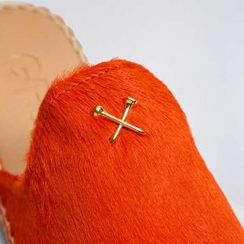Alternative image of WOMEN'S METAL TEES PONY HAIR ESPADRILLE in SHOCKING ORANGE