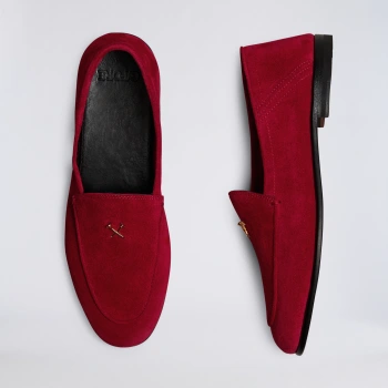 WOMEN'S METAL TEES SUEDE FLEX LOAFER in Lava