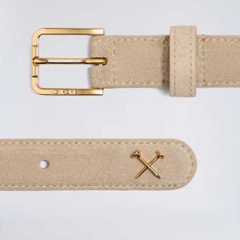Alternative image of WOMEN'S METAL TEES SUEDE BELT in PUMICE