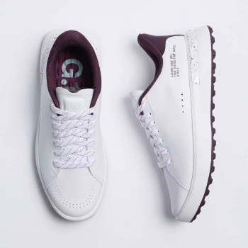 WOMEN'S G.112 GOLF SHOE in SNOW / DARK PLUM