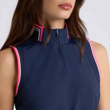 Alternative image of SILKY TECH NYLON MOCK NECK 1/4 ZIP POLO in Twilight