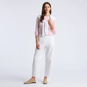 Alternative image of COTTON BLEND RIB KNIT FITTED TOP in SHELL