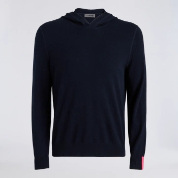 CASHMERE HOODED JUMPER in Twilight