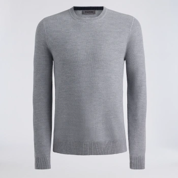 THE CLUB MERINO WOOL CREWNECK JUMPER in NIMBUS MELANGE