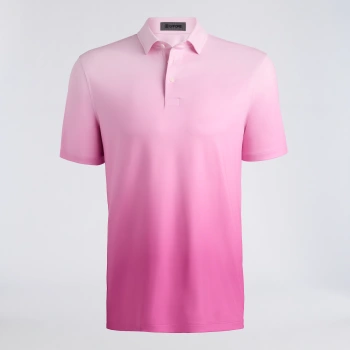 GRADIENT TECH JERSEY POLO in BLUSH / DARK PLUM