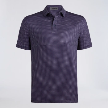 DIAMOND GEO TECH JERSEY POLO in TWILIGHT / DARK PLUM
