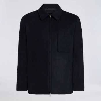 LTD RELEASE DOUBLE FACED MERINO WOOL CASHMERE SHIRT JACKET in Twilight