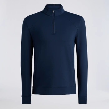 BRUSHED BACK TECH TERRY 1/4 ZIP PULLOVER in Twilight