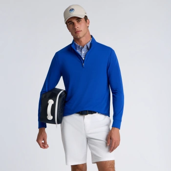 Alternative image of SOFT TOUCH JERSEY 1/4 ZIP in Cobalt