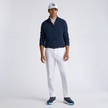 Alternative image of DUNES COTTON QUILTED 1/4 ZIP PULLOVER in Twilight