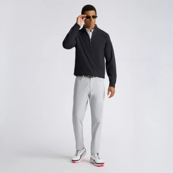 Alternative image of CIRCLE G MERINO WOOL 1/4 ZIP PULLOVER in CHARCOAL MELANGE / TWILIGHT