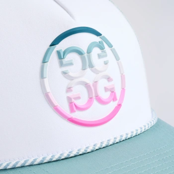 Alternative image of GRADIENT CIRCLE G'S TRUCKER HAT in SNOW / SEA FOAM