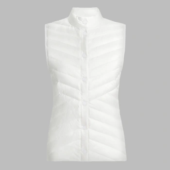 DOWN QUILTED TAFFETA TECH GILET in Snow