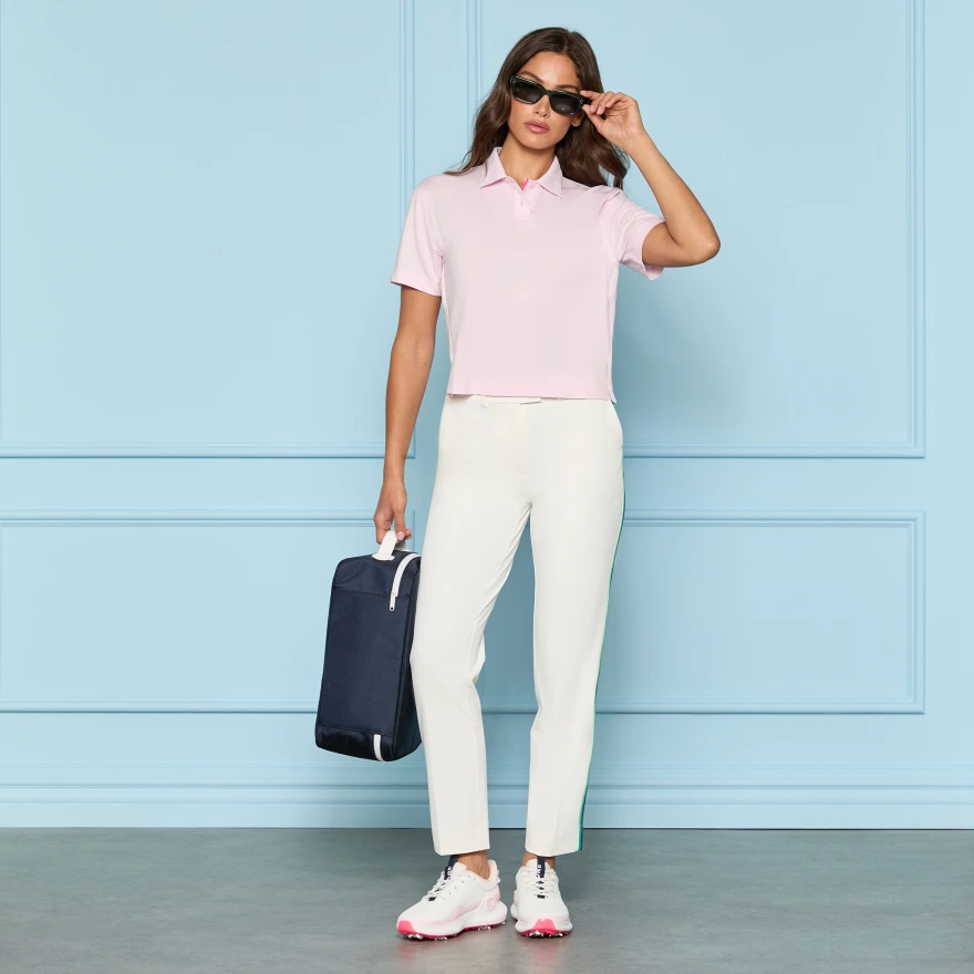 ALL PLAY TUX BOXY POLO in Blush