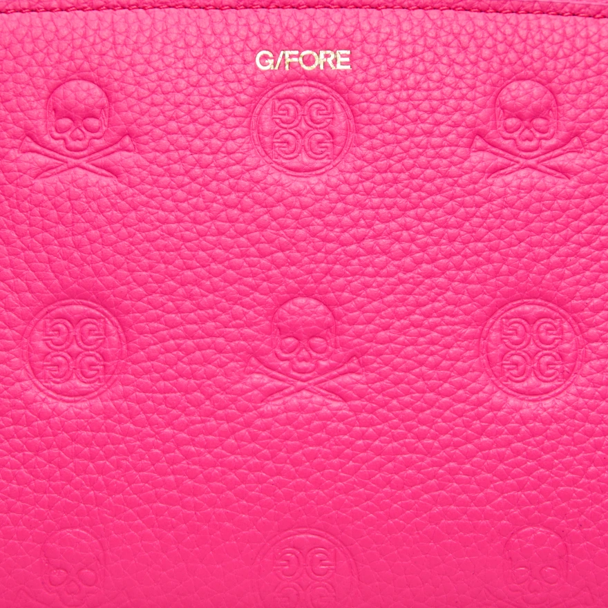 DEBOSSED SKULL & TEES COSMETICS CASE in KNOCKOUT PINK - Alternate Image 2