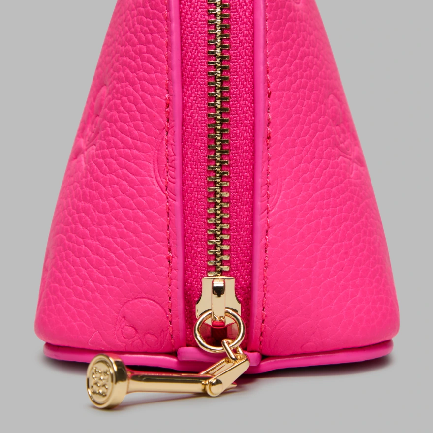 DEBOSSED SKULL & TEES COSMETICS CASE in KNOCKOUT PINK - Alternate Image 3