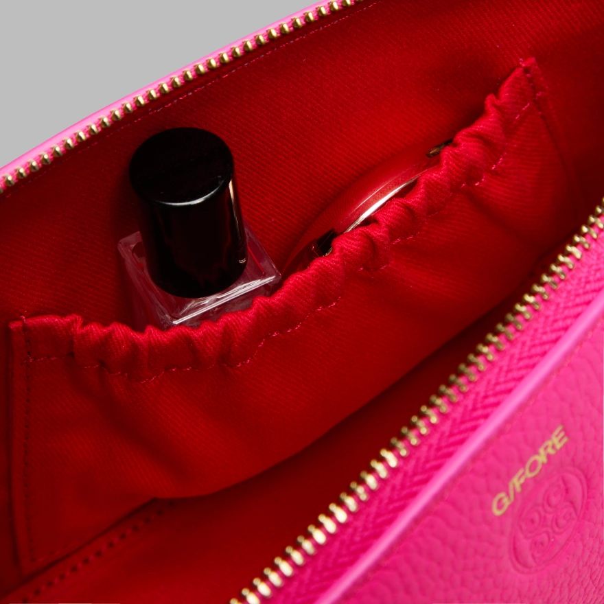 DEBOSSED SKULL & TEES COSMETICS CASE in KNOCKOUT PINK - Alternate Image 4