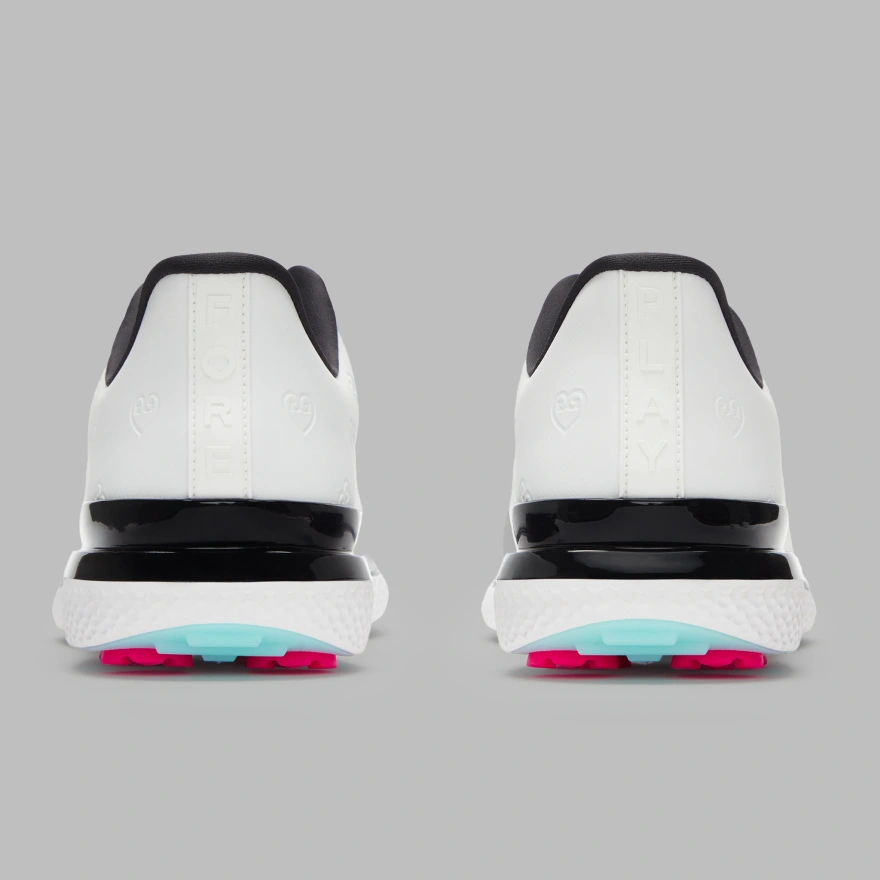 WOMEN'S LTD RELEASE GALLIVAN2R DEBOSSED HEART G'S KILTIE GOLF SHOE in Snow / Onyx - Alternate Image 4