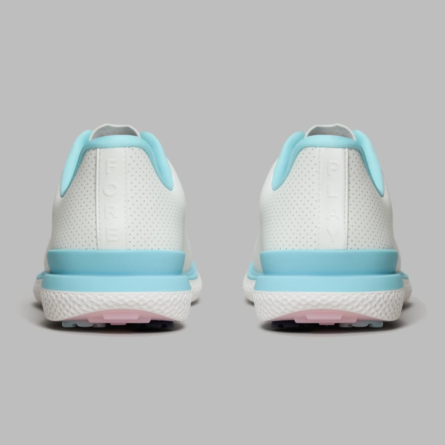 WOMEN'S GALLIVAN2R PERFORATED KILTIE GOLF SHOE in SNOW / CENOTE - Alternate Image 4