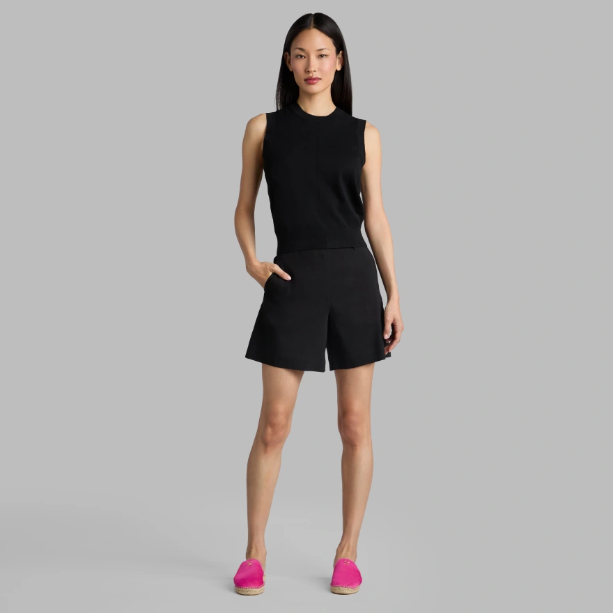 LTD RELEASE LINEN LONGLINE VACATION SHORT in Onyx - Alternate Image 2